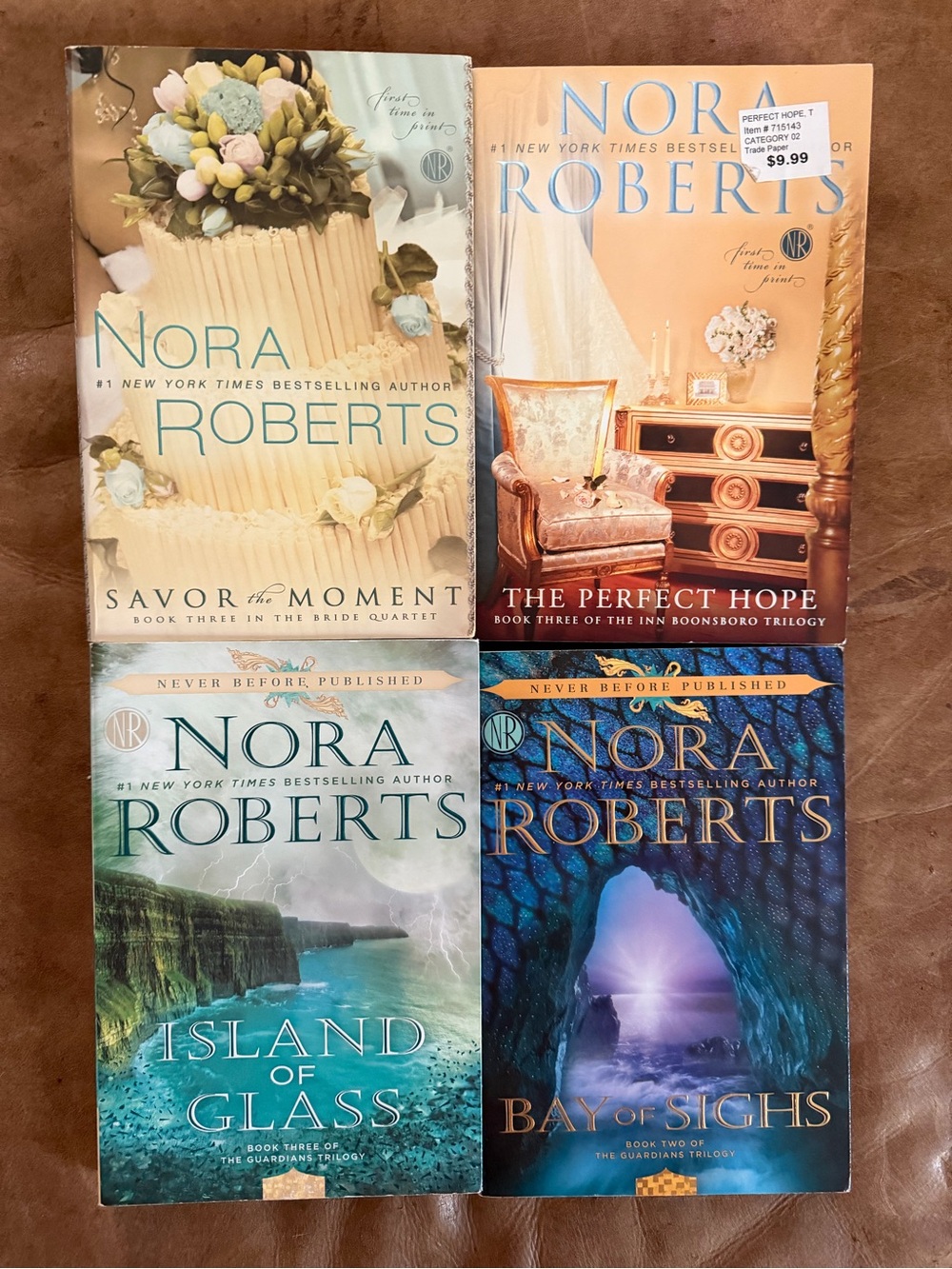 Lot of 4 Nora Roberts Fiction Novels Paperbacks Books